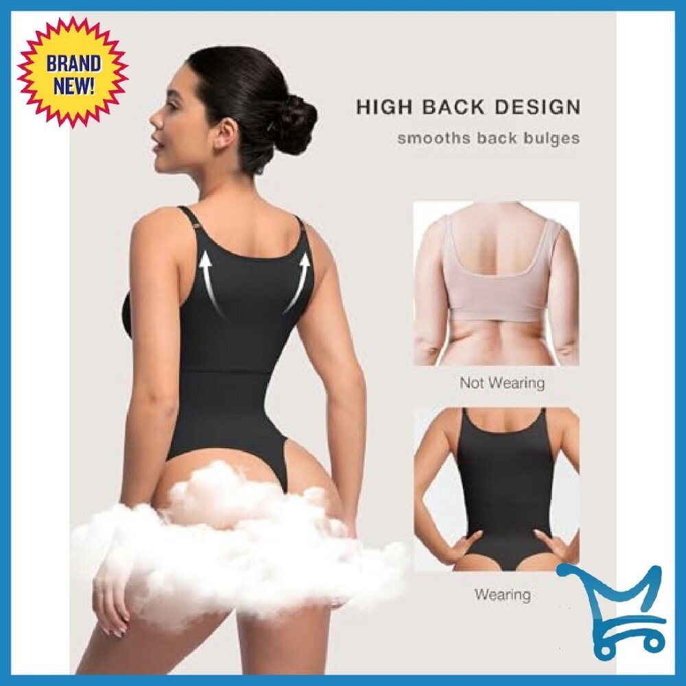 Seamless Tummy Control Bodysuit Shapewear with Removable Pads - Picture 3 of 8